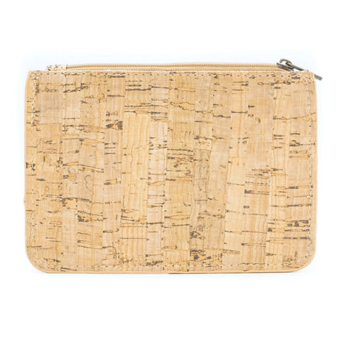 Navy Cork Skinny Coin Purse